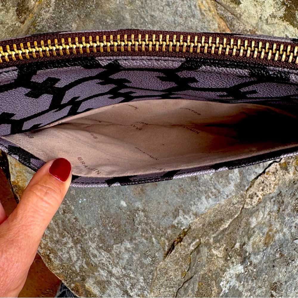 Brahmin Black and Gray Geometric Clutch - Picture 10 of 10